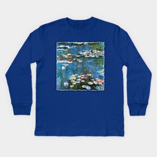 Waterlilies by Claude Monet Kids Long Sleeve T-Shirt